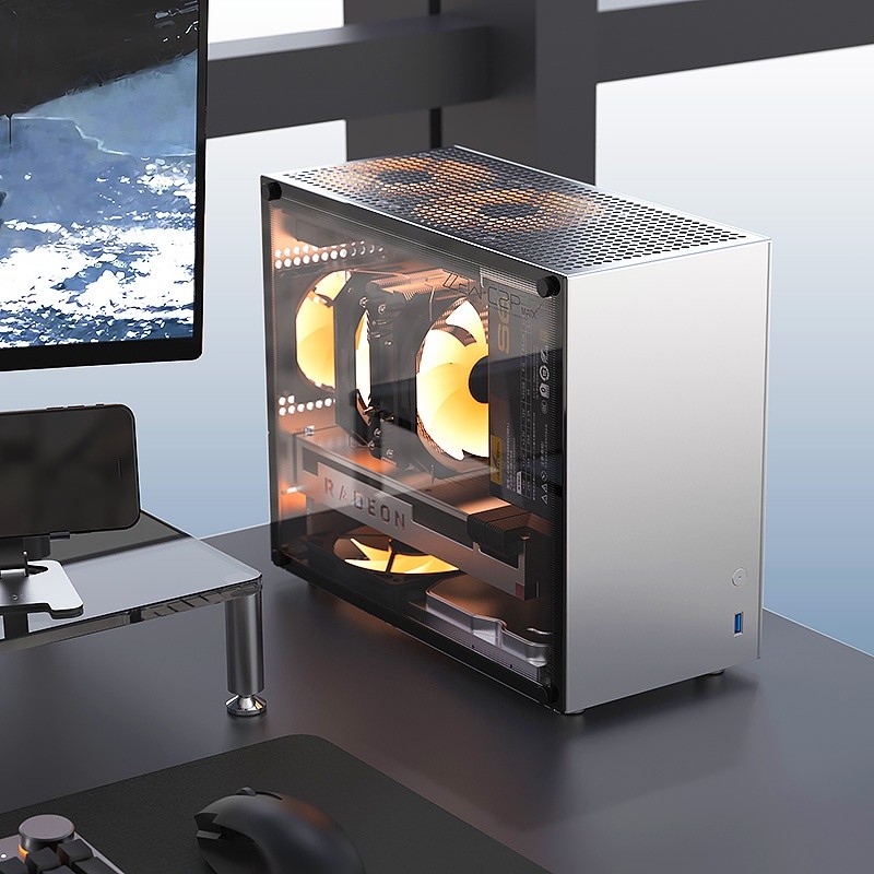 ZZAW Braveman C2 Plus Casing Pc Komputer Aloi Aluminium MATX Motherboard ATX Power Desktop Mini Itx 