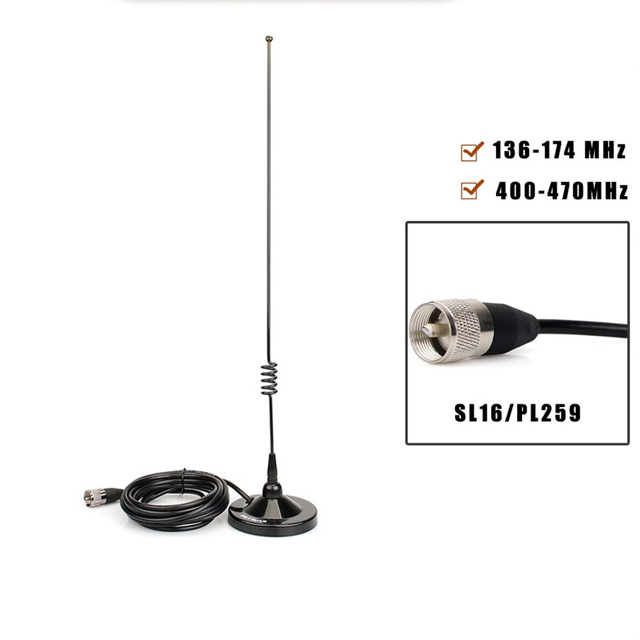 Retevis MR100 Antena Radio Mobil Dual Band VHF/UHF Mount Magnet Seluler & Kombinasi Antena |135F5DB3