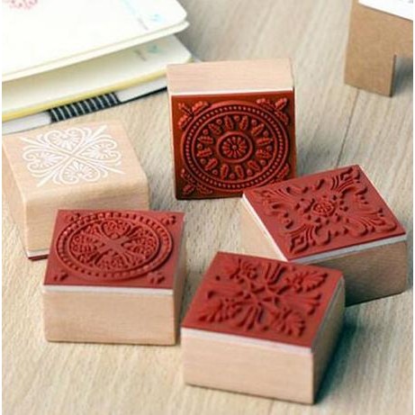 

Sale Wooden Stamp - Square Mandala Series