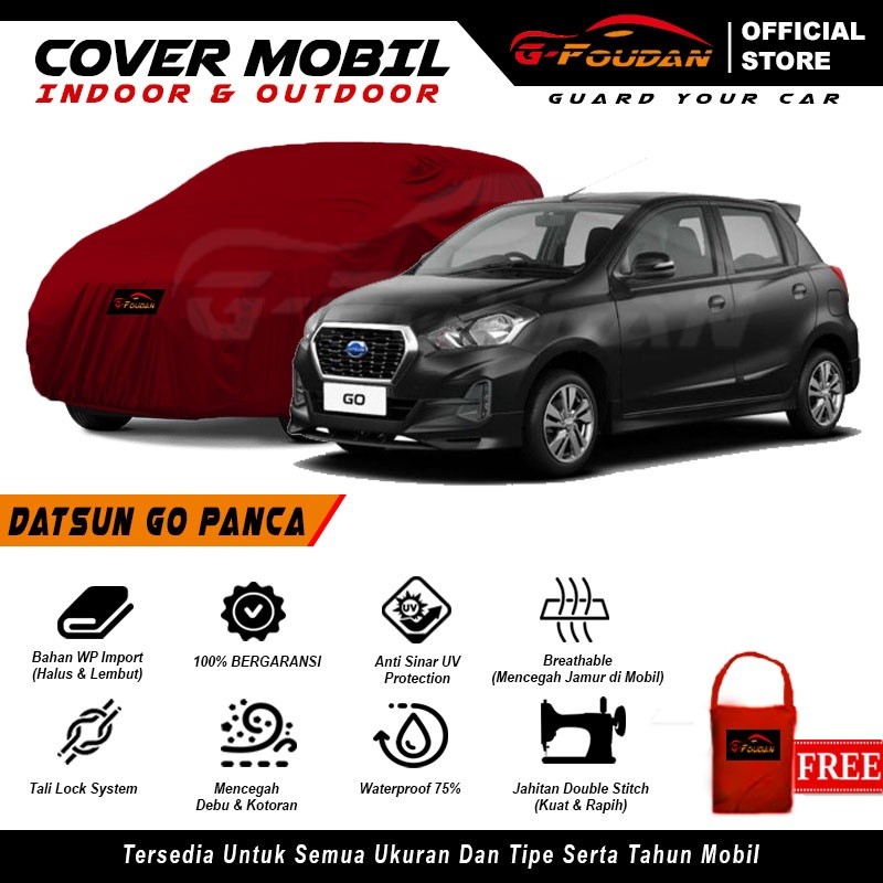Body Cover Mobil Datsun Go Panca / Sarung Mobil Datsun Go 2 Baris / Selimut Mobil Datsun Go Panca