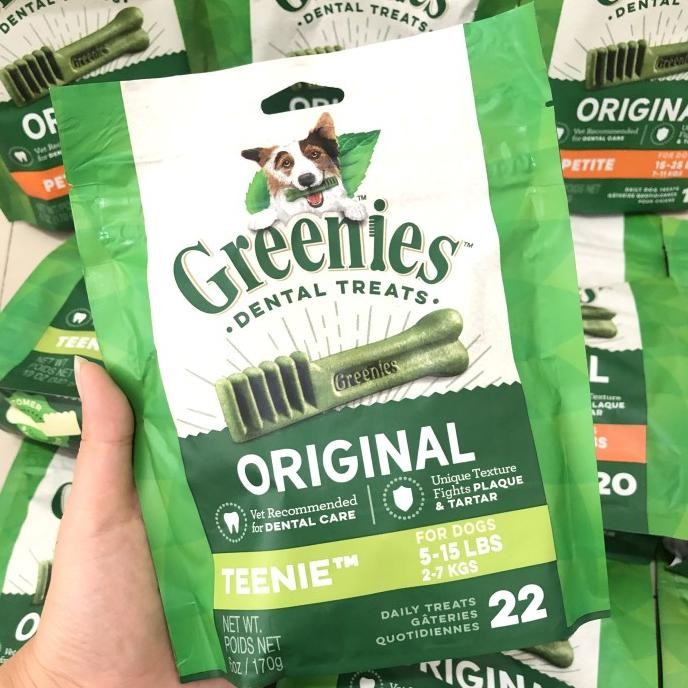 READYY GREENIES TEENIE DOG DENTAL CHEWS TREATS | SNACK GI ANJING