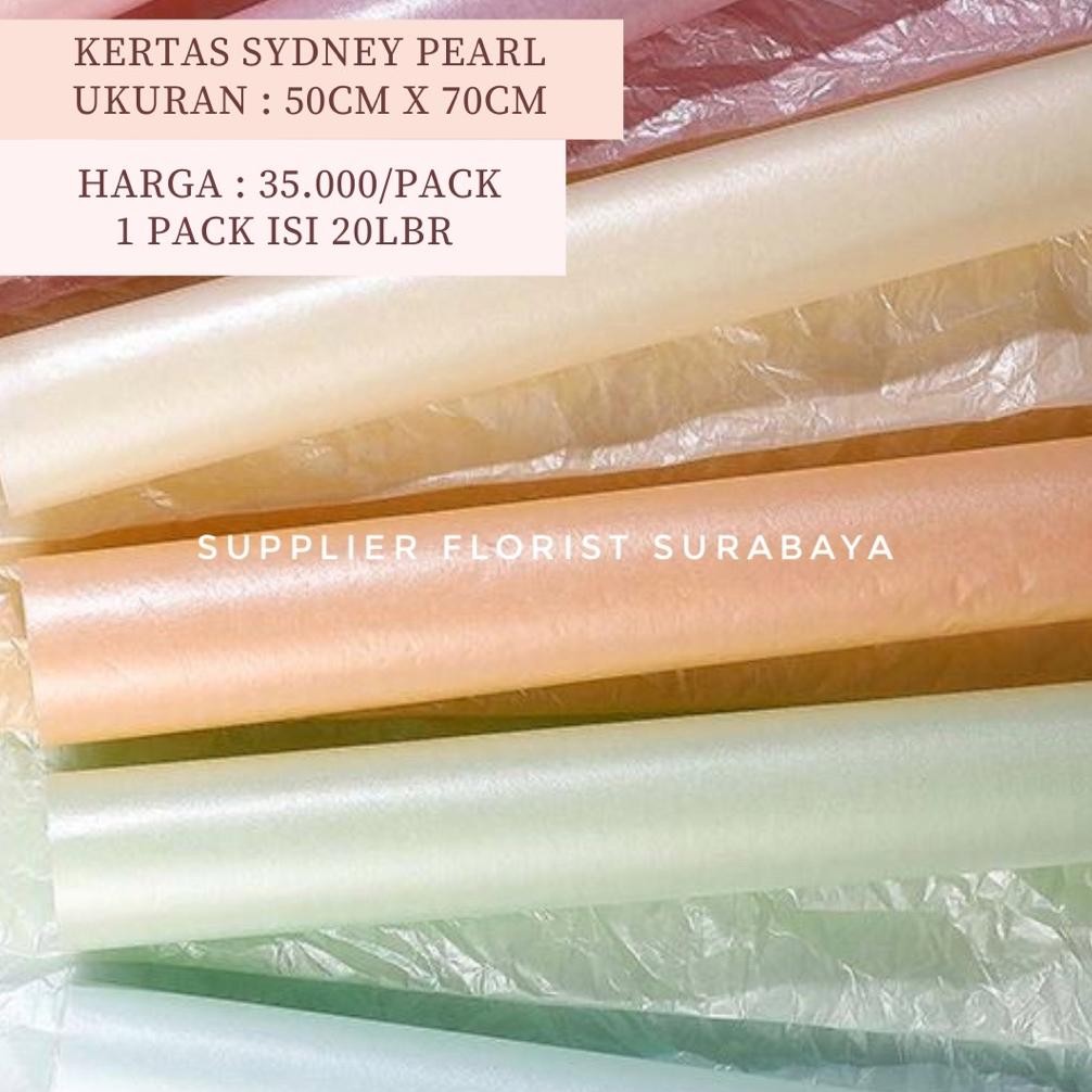 

SPECIAL [1 PACK ISI 20 LEMBAR] KERTAS SYDNEY PEARL 50CM X 70CM KERTAS BUKET BUNGA KOREAN KERTAS KREMES LUNGSUT LUNGSET KERTAS TISSUE UNTUK BAJU SEPATU KUE TART see-97