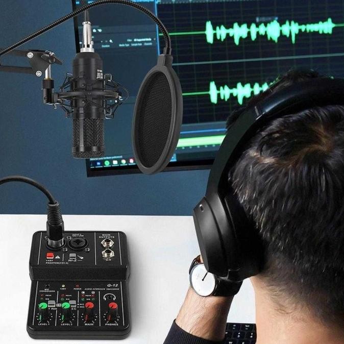 Sound Card Audio USB Mini Studio Record Alat Musik Profesional