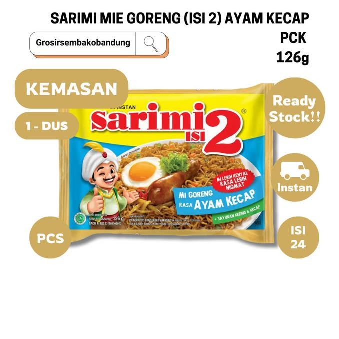 

SARIMI MIE GORENG (ISI 2) AYAM KECAP PCK 126g - 1 Dus - Kota Bandung