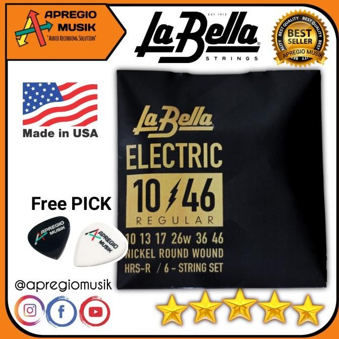 La Bella LABELLA STRING ELECTRIC HRS Senar gitar Elektrik ORIGINAL USA