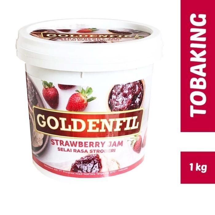 

Goldenfil Strawberry Jam Selai strawberry 1 kg Kualitas Terbaik