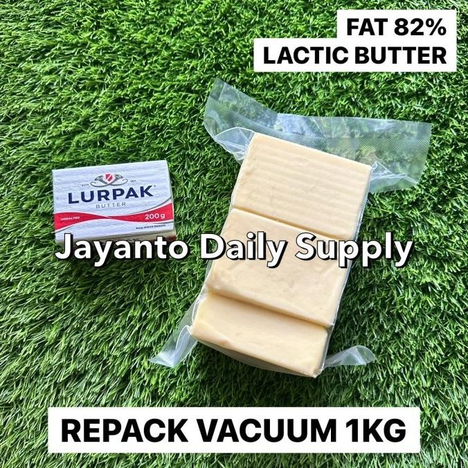 

UNSALTED BUTTER LURPAK 1KG REPACK VACUUM / MPASI - 100% HALAL