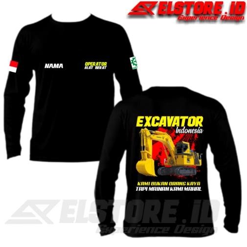 Promo Kaos Distro Operator Excavator Komatsu Baju Distro Pria Murah Oversize Kaos Custom