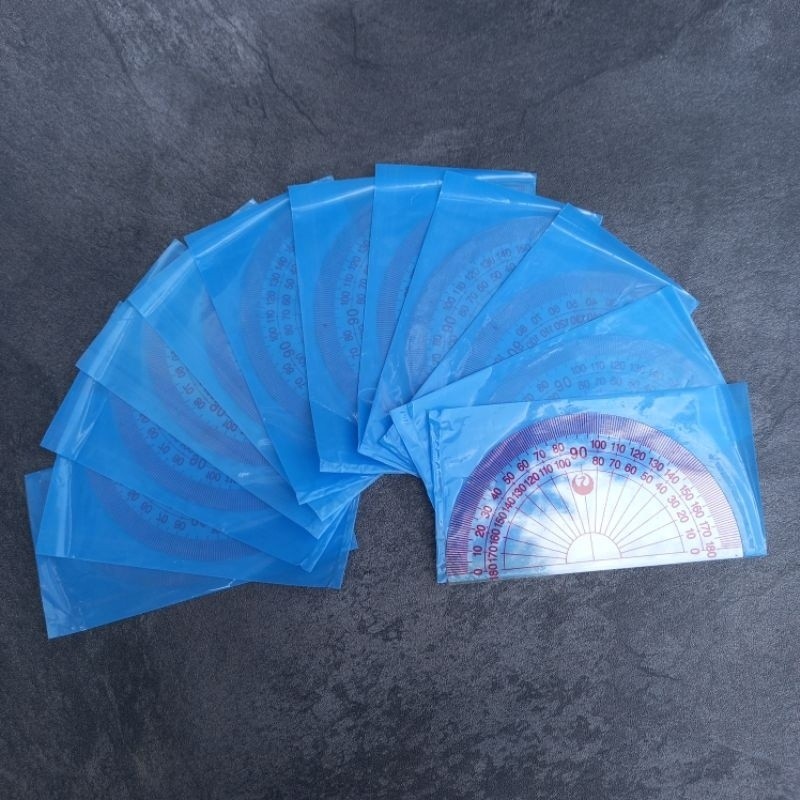 

12 BUSUR 180 /Penggaris Busur Plastik/mika busur/penggaris plastik Busur