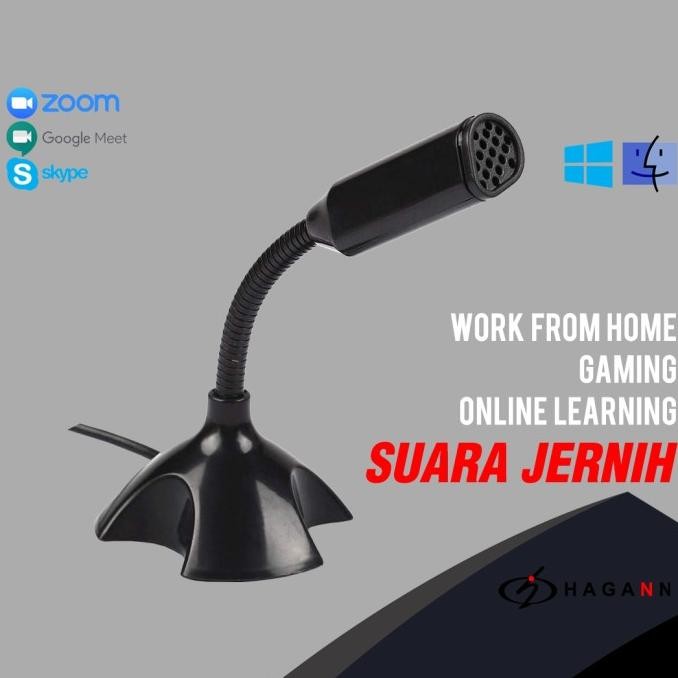 MIC-U03 USB Microphone Stand PC Laptop Mikrofon Kabel Condenser Kecil