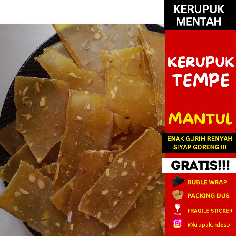 

Kerupuk Tempe / Kerupuk Mentah [500gr]