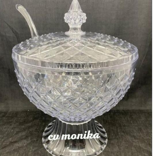 Mangkok / Tempat Es Buah Bening Golden Sunkist Rip Kristal