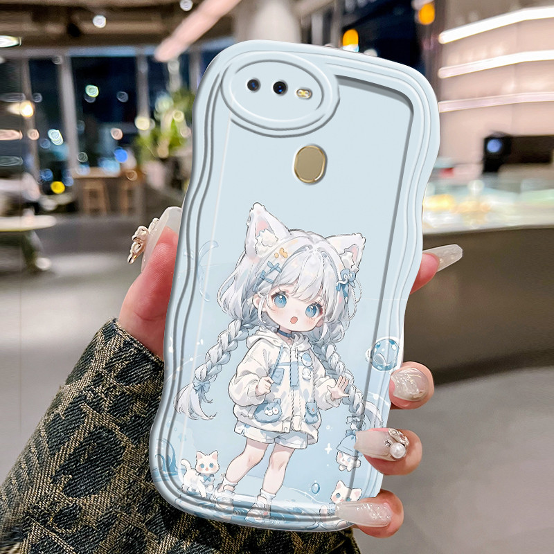 Casing Hp Untuk OPPO A7 A5s A12 A12s A11K Case penutup pelindung silikon HP telinga rubah Softcase g
