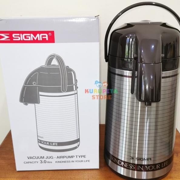 Termos Pompa Air Panas Sigma 3 L Panas Tahan Lebih Lama