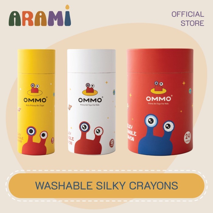 

OMMO Washable Silky Crayons Crayon Sutra Halus Krayon Anak