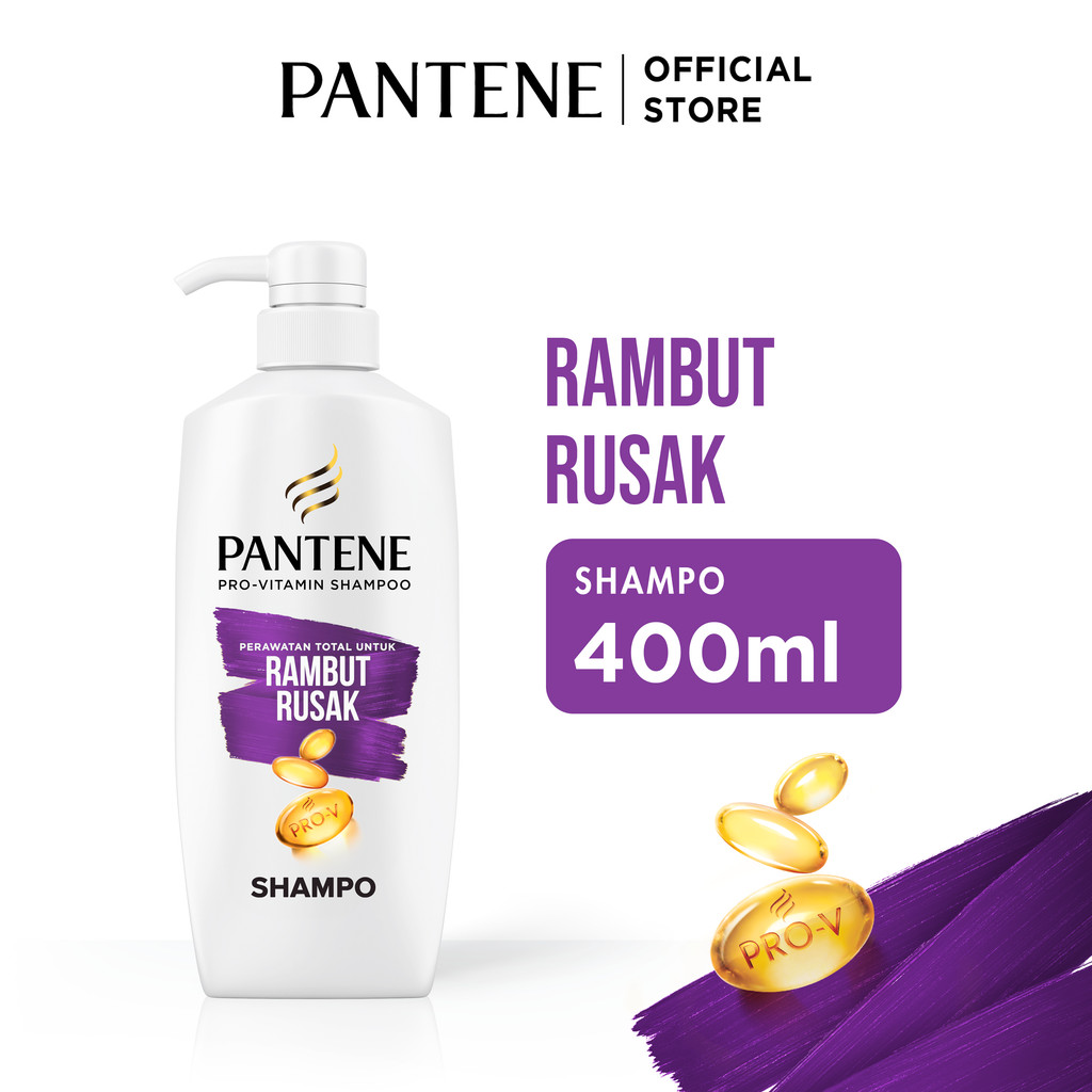 Pantene Sampo Anti Kusut Pro-V Total Damage Care Perawatan Rambut 400ml / Pantene Shampoo