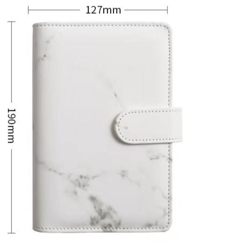 

TGC-1924 A6 Binder Kulit Motif Marmer Luxury 6 Ring Murah