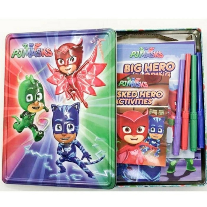 pj masks happy tin activity colouring book sticker buku gigim608