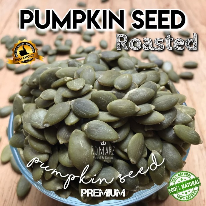 

Terlaris PUMPKIN SEED ROASTED / BIJI LABU KUPAS OVEN 200gr SALE
