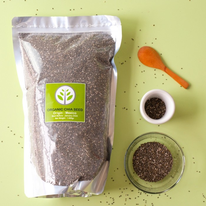 

Terlaris Organic Black Chia Seeds / Organic Chia Seed Mexico 1 Kg / 1000gr SALE