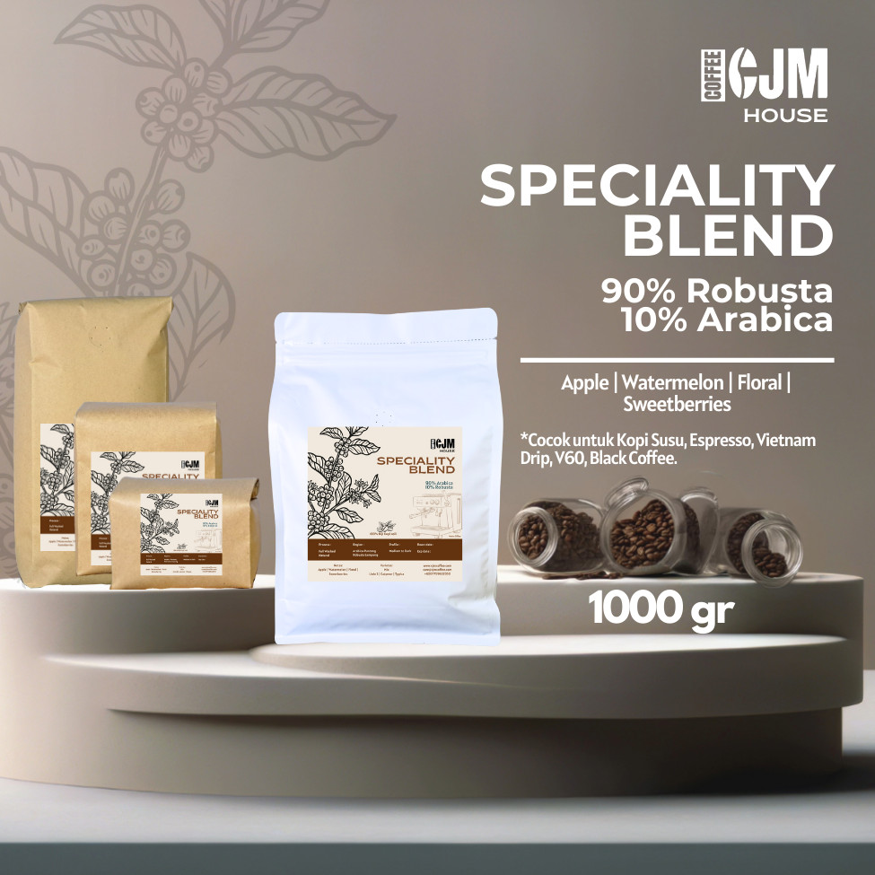 

1Kg 90% Robusta 10% Arabika | CJM Coffee House | Kopi Premium Asli | House Blend LampungXPuntang