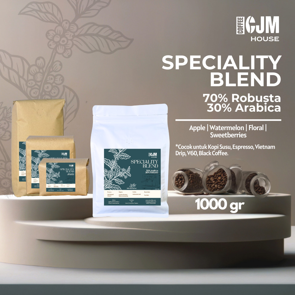 

1kg 70% Robusta 30% Arabika | CJM Coffee House | Kopi Premium Asli | House Blend LampungXPuntang