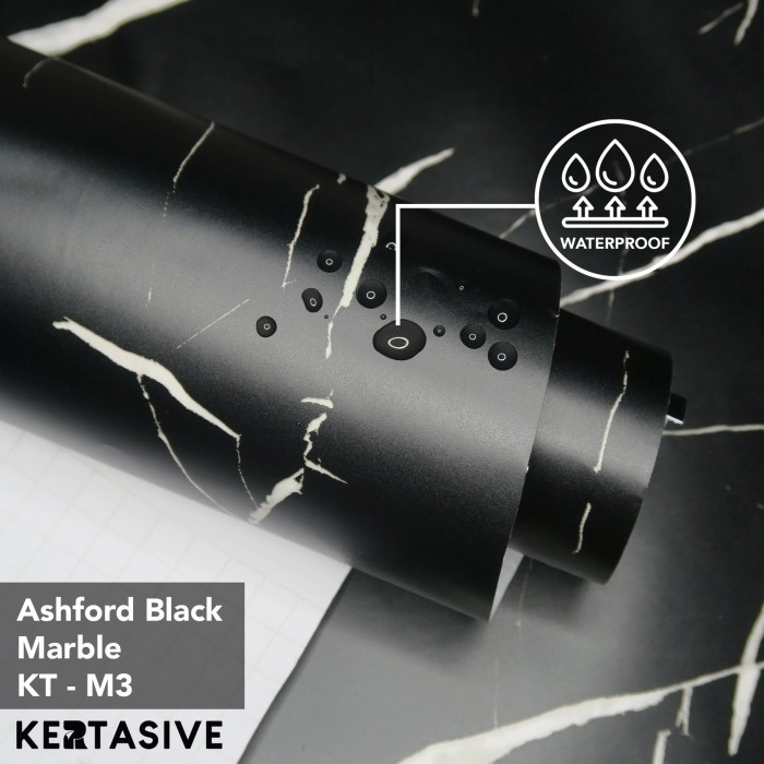 Kualitas Terbaik Kertasive Marble Series Ashford Black Marble