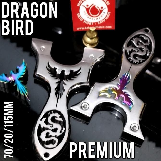 Ketapel Slingshot Stainless : Dragon Bird Premium  Ready