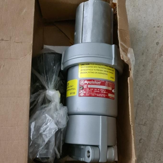 [ R.A.B ] Appleton Powertite Plug Recaptacle 150A 3W 4P Acp15034Cd Adr15034 Acp