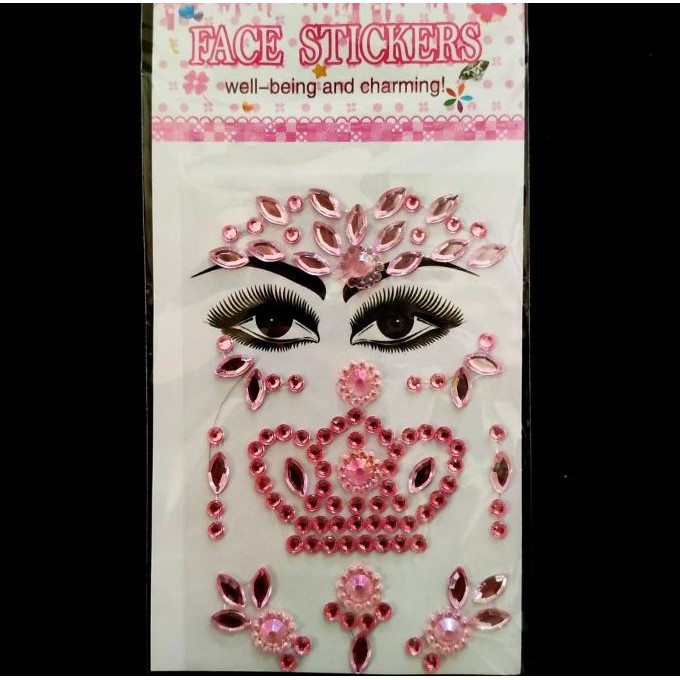 

Diamond Face Sticker Tempelan Muka Stiker Mote Kostum Party Halloween Limited Edition