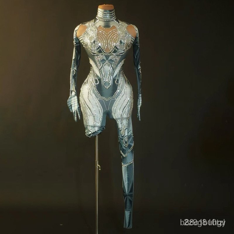 New Mechanical Jumpsuit Capable Workplace Ball Clothing Bar Nightclub Disco Birthday Activity Party 