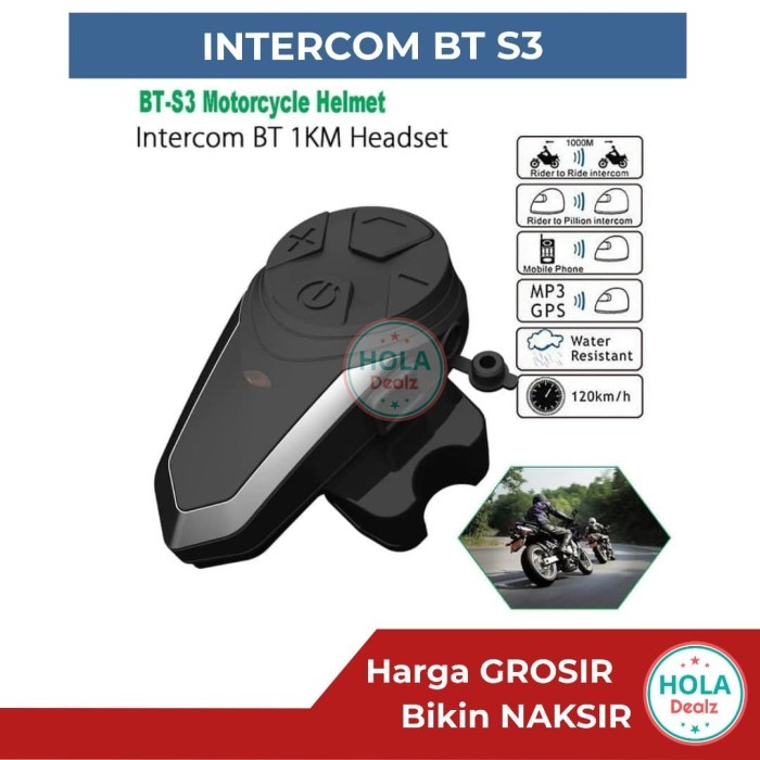 Intercom Bt S3 Bluetooth Helm Intercom Bts 3 Helmet Vs V6 Pro Original