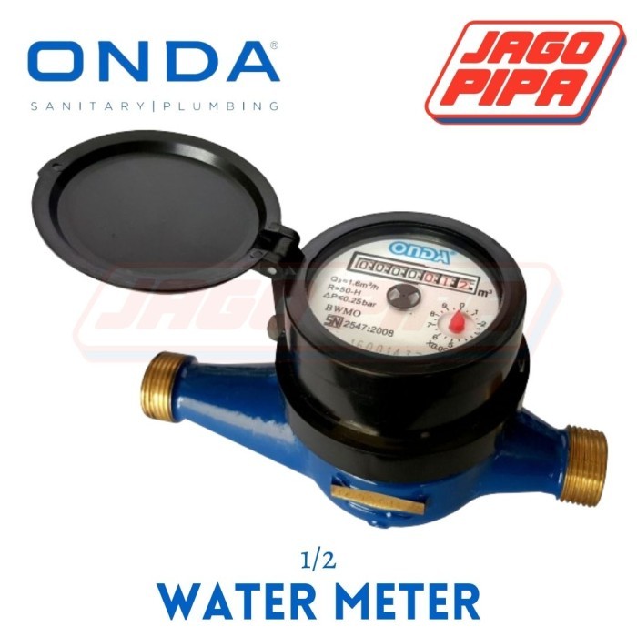 Terlaris ONDA Water Meter Brass Meteran Air PDAM SNI - 1/2" SALE