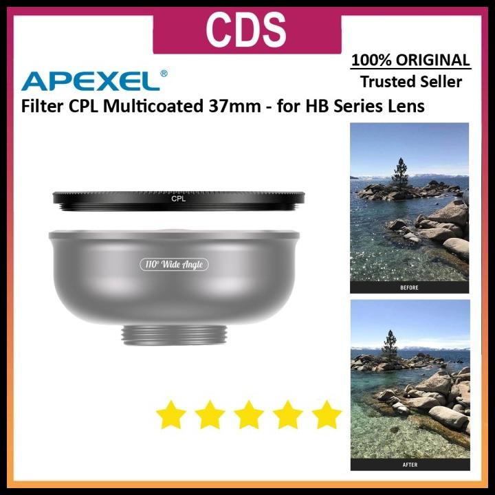 Apexel Filter Cpl Multicoated 37Mm For Apexel Hb Series Lens - 100Mm Macro Lens - Hd 110 Wide Angle 