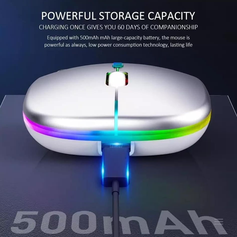 TERLARIS Mouse Luminous RGB 2.4G Wireless Mouse Wireless RGB Mouse RGB Mouse Bluetooth Wireless Mous