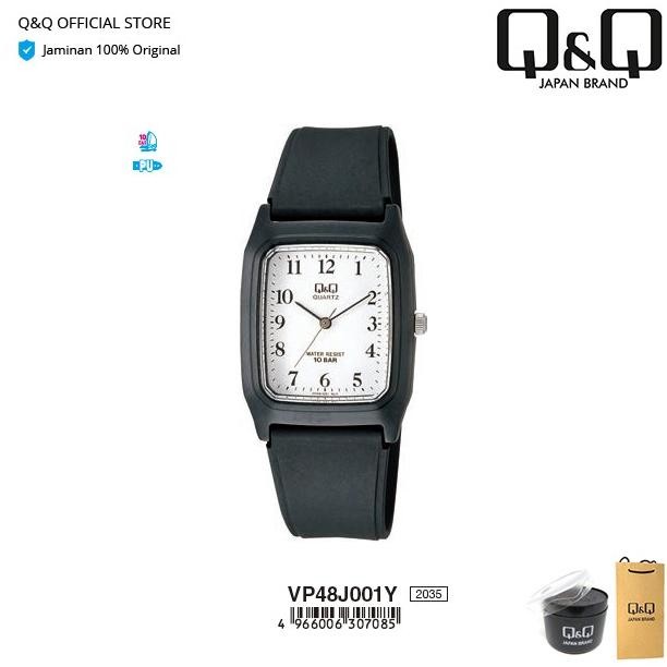 Q&Q QnQ QQ Original Jam Tangan Wanita Kotak Karet Analog - VP48 VP48J