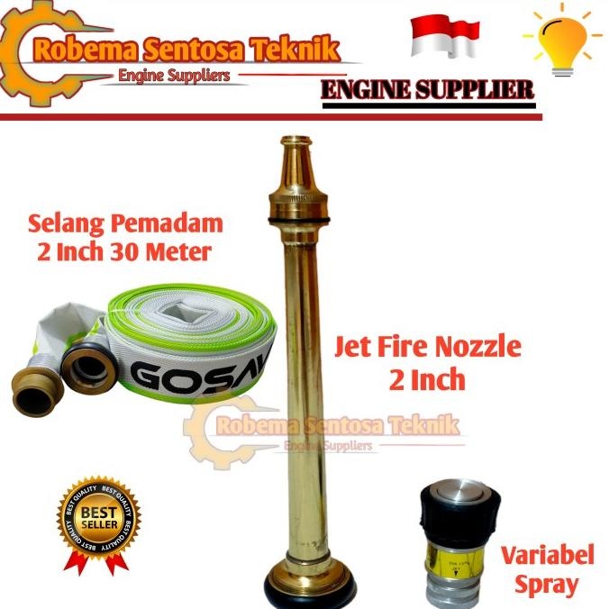 Paket Nozzle Variable Sprayer Pemadam Dan Selang Pemadam 2 Inch