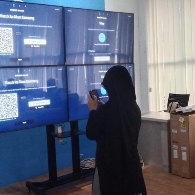 Bracket Tv Standing 4 Layar 55 50 49 43 32 Inch Tilt Arm  Ready