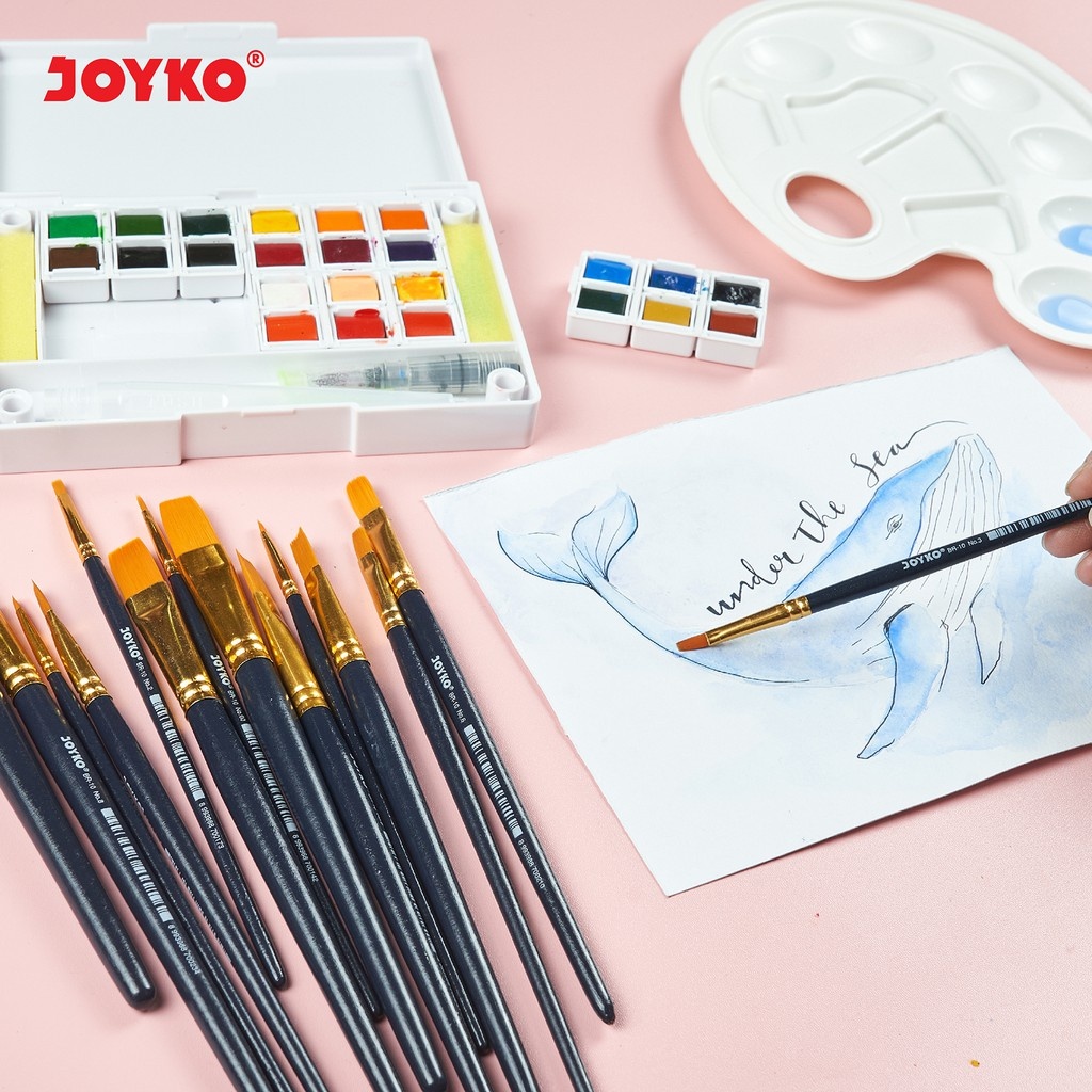 

Brush Kuas Cat Air Cat Minyak Lukis Acrylic Joyko BR-10 1 Pcs