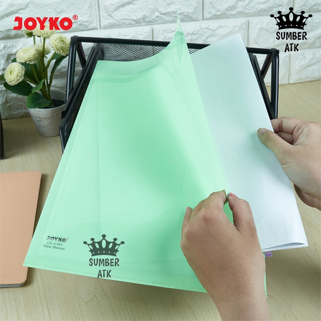 

Map L Plastik Bening Clear Sleeves Joyko CS-11-F4 Pastel Color F4