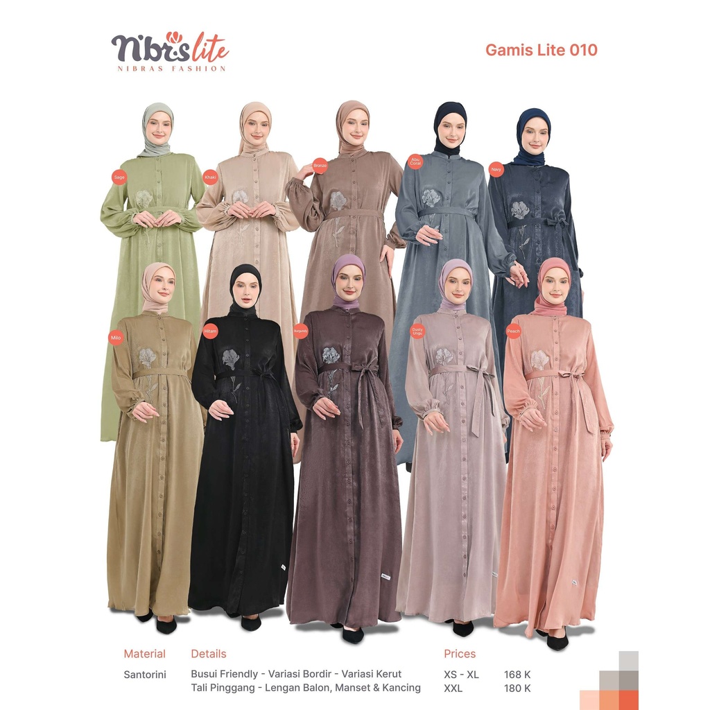 GAMIS NIBRAS LITE 010 / GAMIS NIBRAS TERLARIS 2024 / GAMIS NIBRAS TERBARU 2024 / DRESS NIBRAS TERMUR