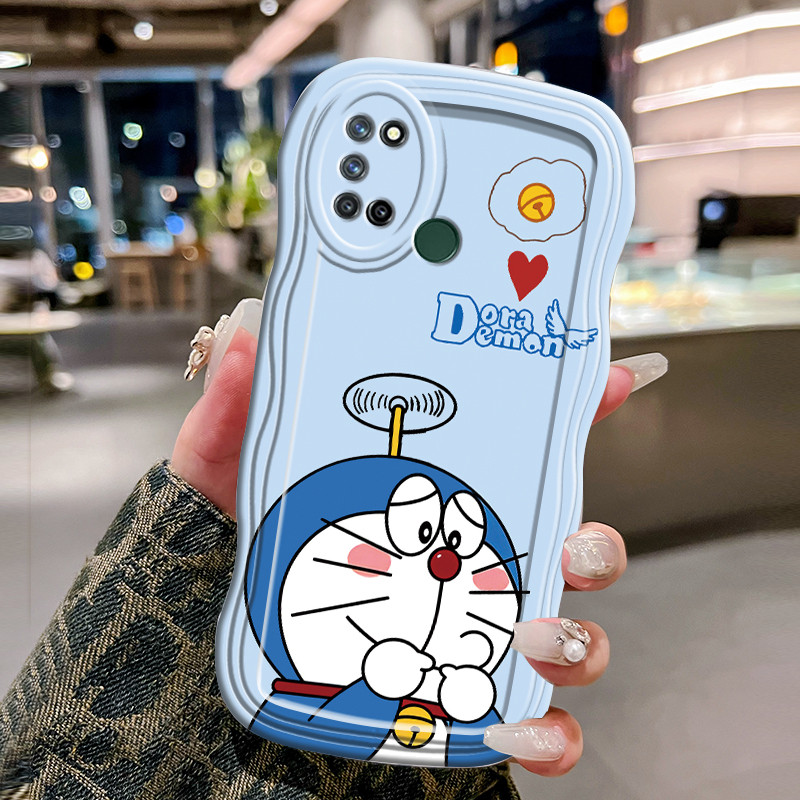 Casing Hp Untuk Realme 7i C17 Case gelombang Sisi Softcase Silikon Doraemon Kesing CasingHP Cesing K