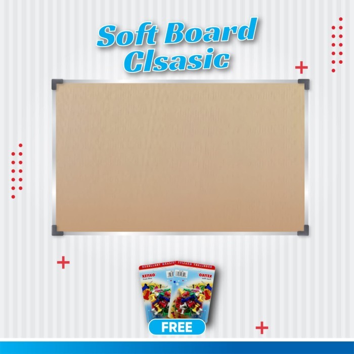 

TERLARIS! Softboard / papan mading classic hanger uk 60x120 Cm