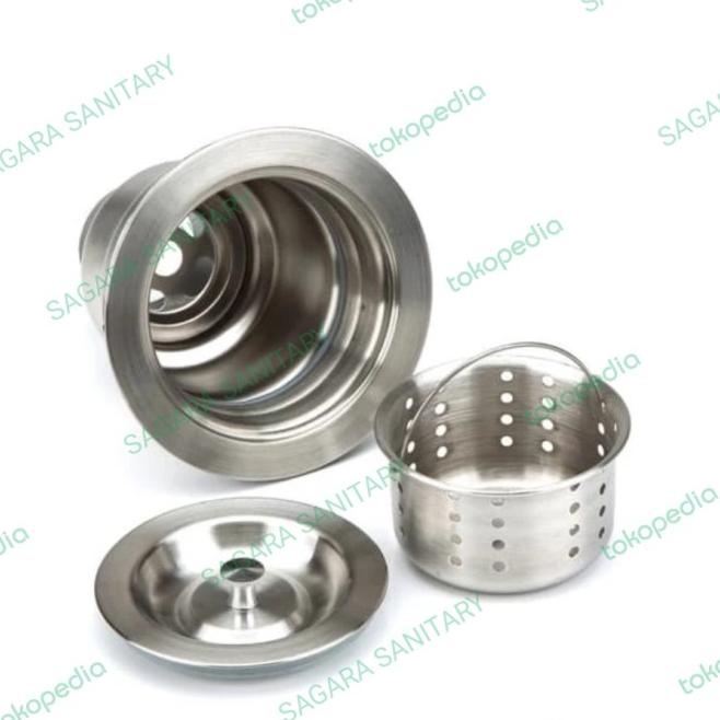 Afur Stainless Besar / Wastafel Cuci Piring / Saringan Pembuangan Sink