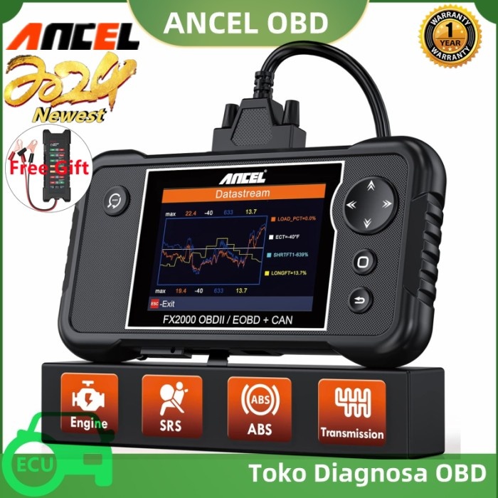 Terlaris Ancel Fx2000 4 Sistem Obd2 Scanner Mobil Untuk Toyota/Honda/Vw