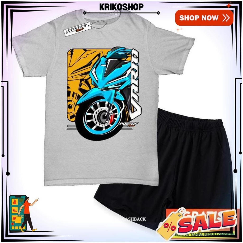 Baju Kaos Anak Setelan Motor Vario Racing | Positif Merch Bg Sale