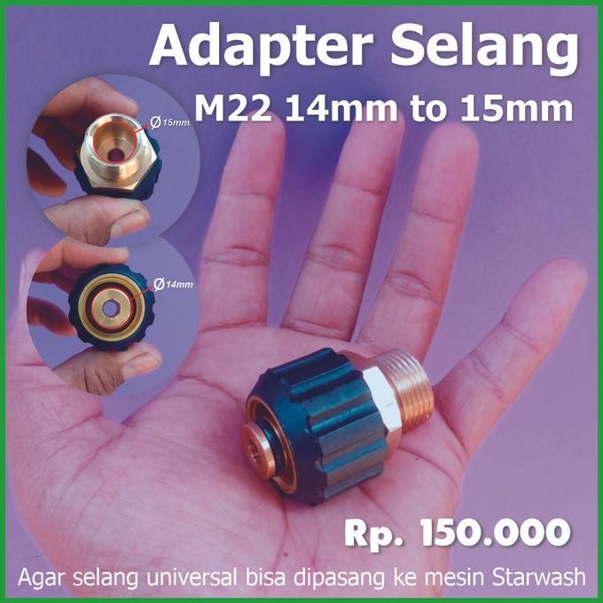 Best Produk Adapter Selang Fitting M22 14Mm To M22 15Mm