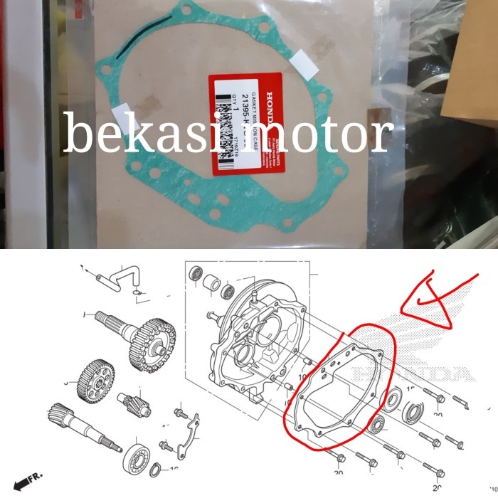 PACKING GASKET GEARBOX RASIO HONDA BEAT F1 BEAT KARBU BEAT POP ESP ORI