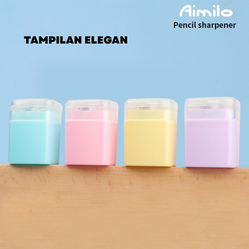 

Aimilo Rautan Serutan Pensil Putar Sharpener Dengan Penutup