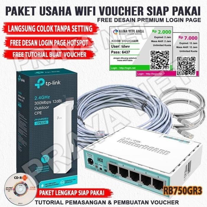 PAKET RT RW NET LENGKAP USAHA WIFI SISTEM HOTSPOT VOUCHER FULL